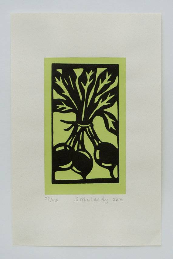 Beets Garden screen print design