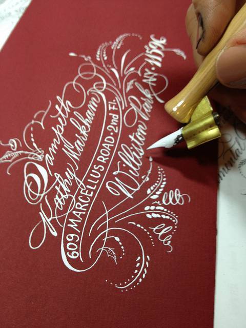 Christmas Envelope Calligraphy