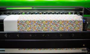 Image of digital textile printing of floral pattern