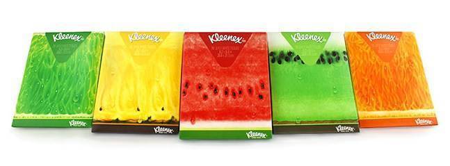 kleenex packages that look like slices of fruit