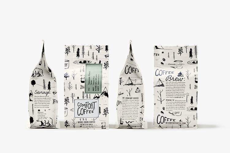 coffee packaging example by design womb for mt comfort coffee