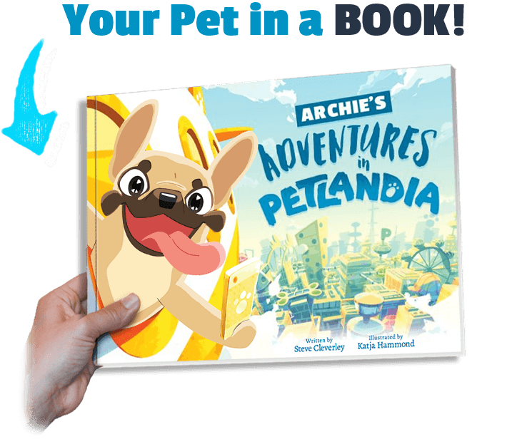 custom book titles "Archie's adventures in petlandia"