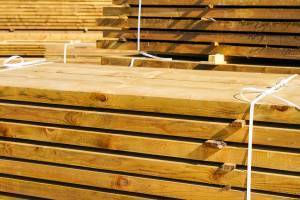 Stacked impregnated thick high quality pine wood boards