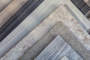 Tile samples in store