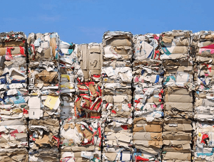 Large piles of clothing waste