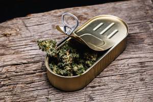 legal marijuana in a pop-top tin can