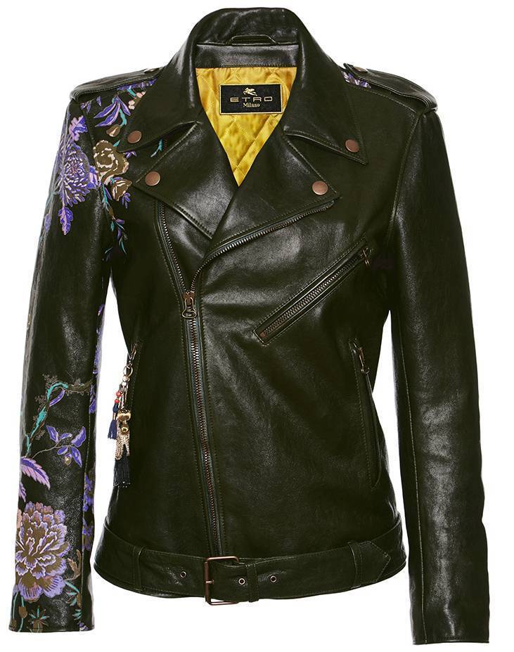 moda operandi printed leather jacket