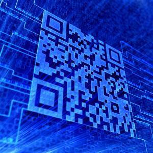 abstract QR code. 3d image