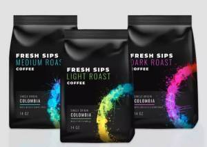 printed flexible coffee packaging