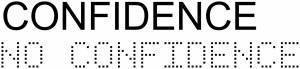 san serif type and dot matrix type confidence no confidence