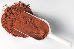 scoop of Red iron oxide pigment