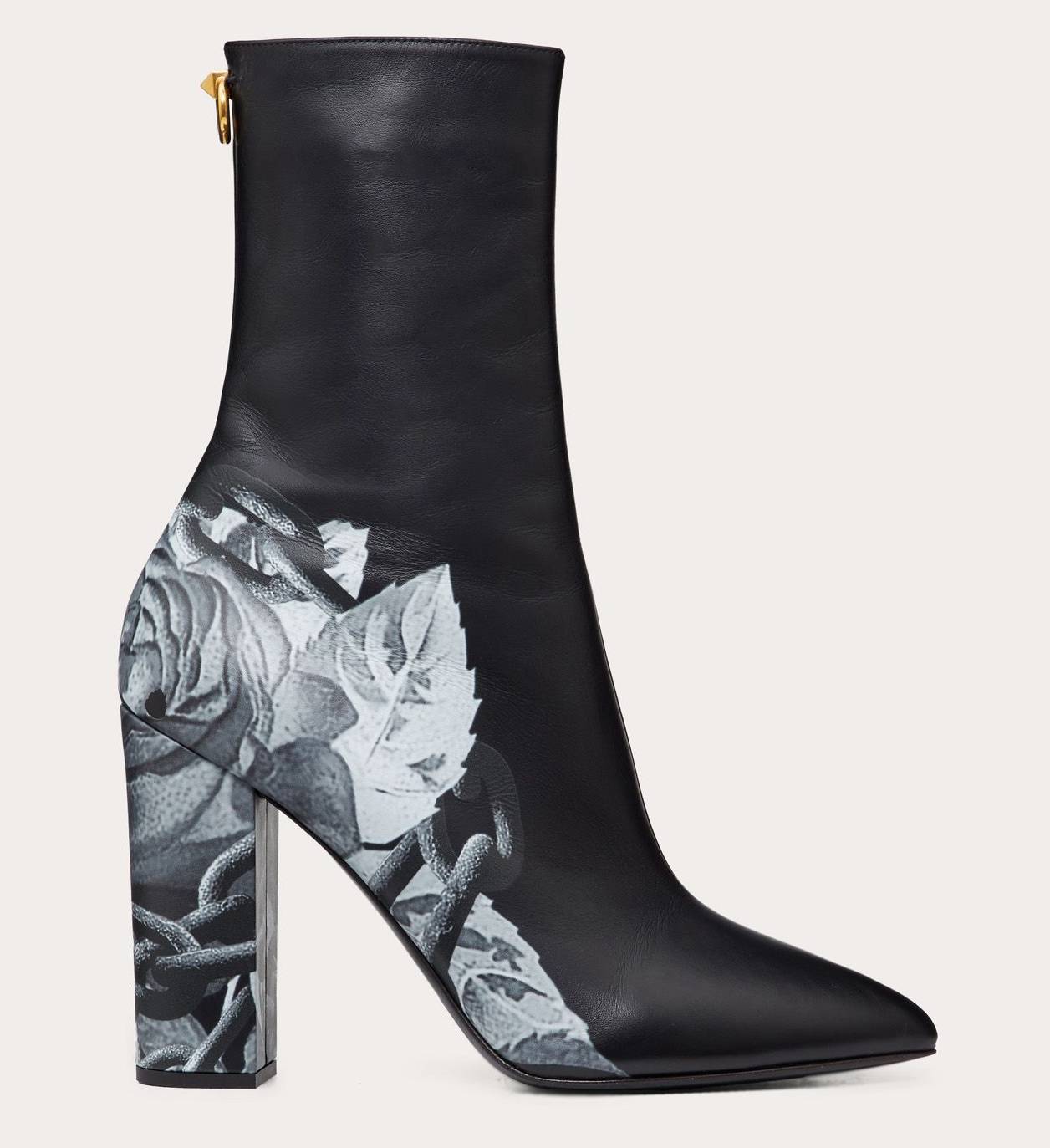 valentino printed leather boot
