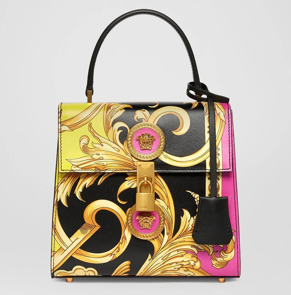 versace printed leather purse
