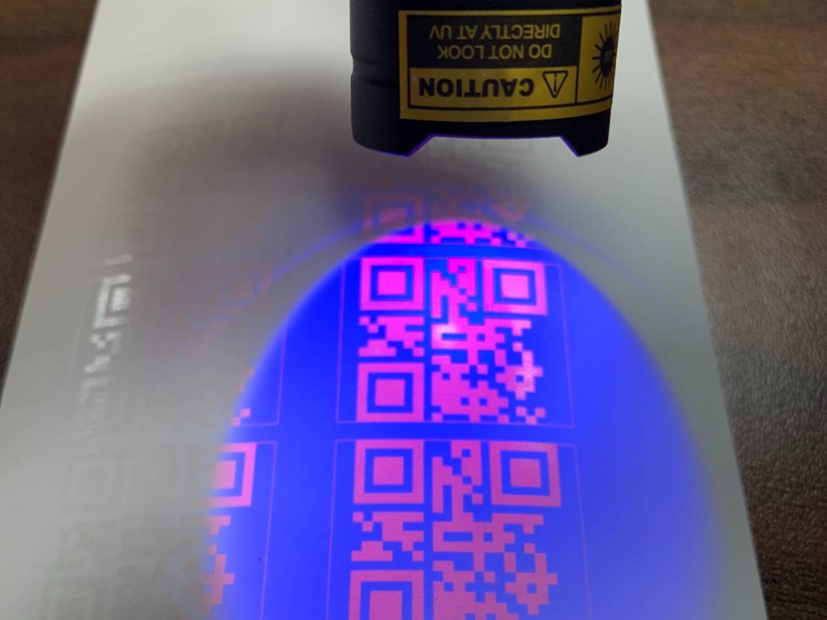 Image demonstrating clear UV printing