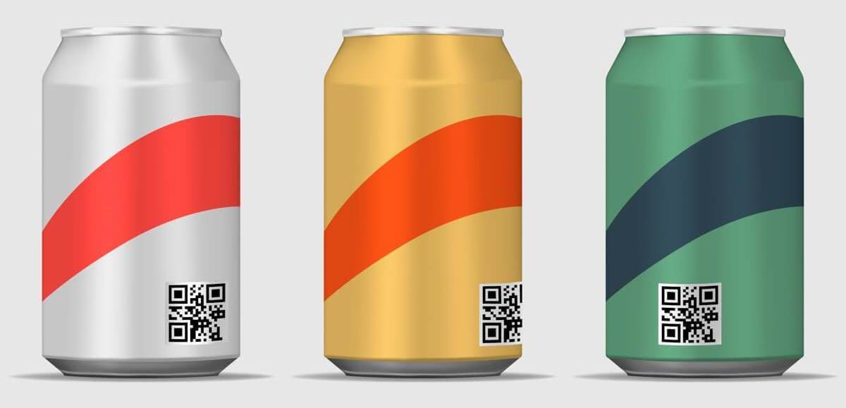 inkjet printed marking and coding on aluminum cans