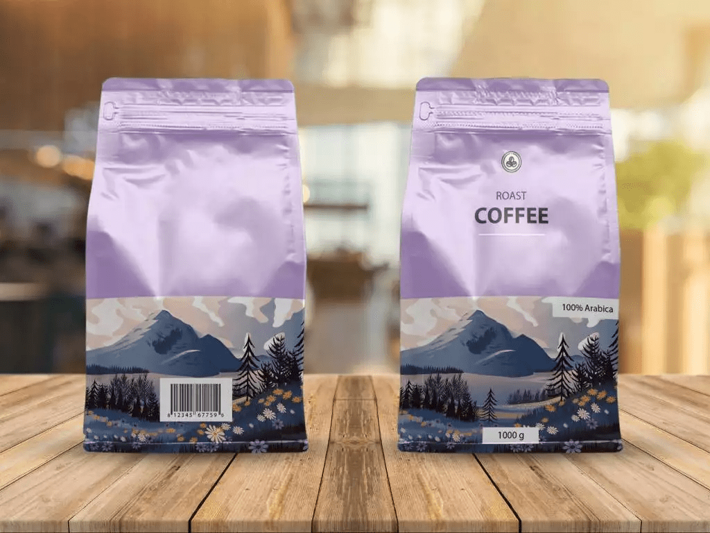 coffee bags in flexible packaging