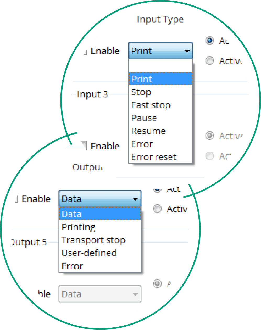 View of X-BAR's controller interface